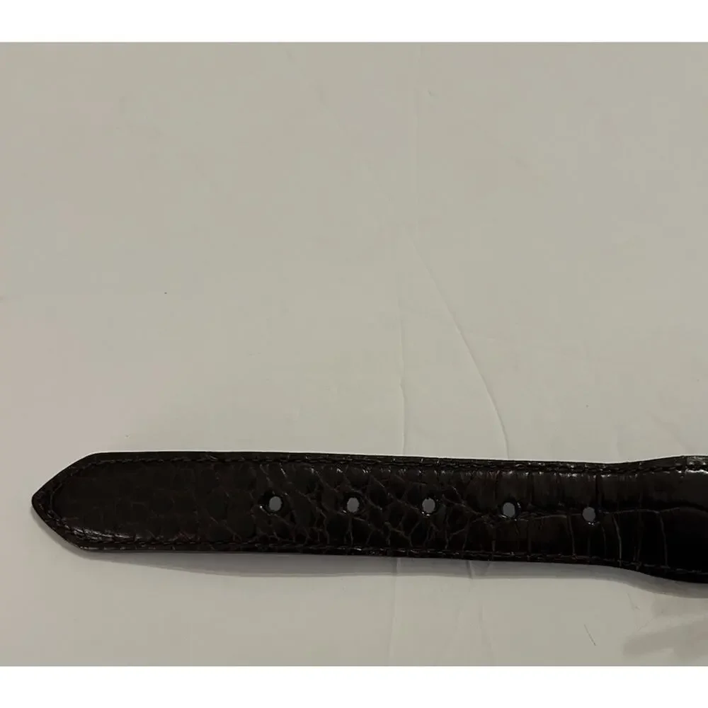 Brighton Genuine Leather Brown Braided‎ Women's Belt w Silver Buckle Size 36
